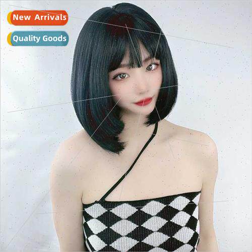 wig female short o head Qi u hair princess cut bangs repair