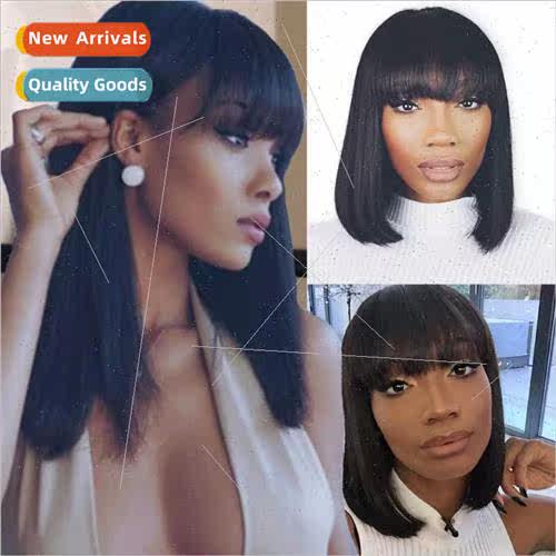 African Europe wig women Qi u o head medium length full mech