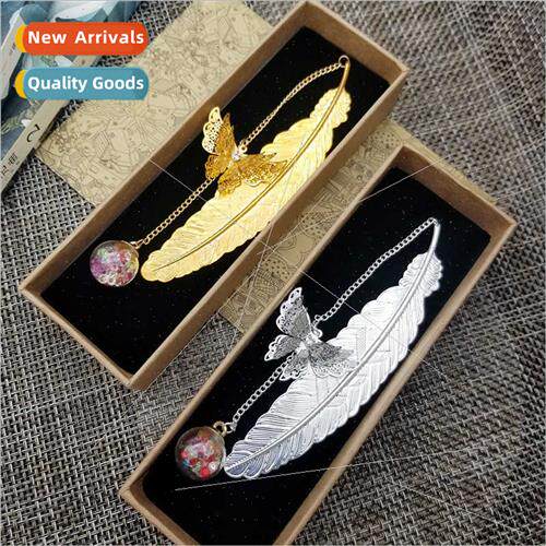 Feather bookmark ancient classical ginkgo leaf maple leaf fo