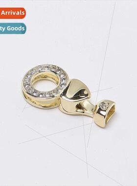 Copper zirconia bow pearl buttons diy jewelry accessories fl