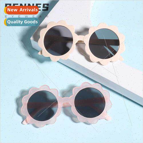 Children sunglasses flowers men girls baby cute sunglasses f