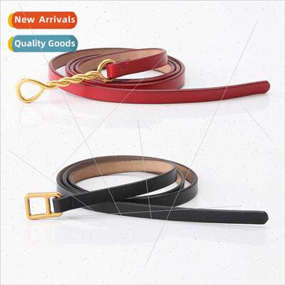Belt ladies cowhide jeans pants belt whout holes belt Korean