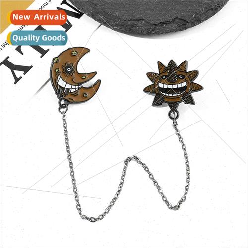 Japanese Anime Soul Eater Sun Moon Brooch Personalised Alloy