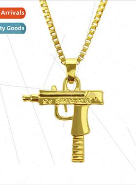 New Necklace Mini Hip Hop Pistol Machine Gun Necklace Letter
