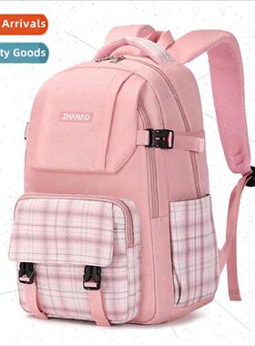 Large-capacy men women middle bags junior shoulder bag schoo