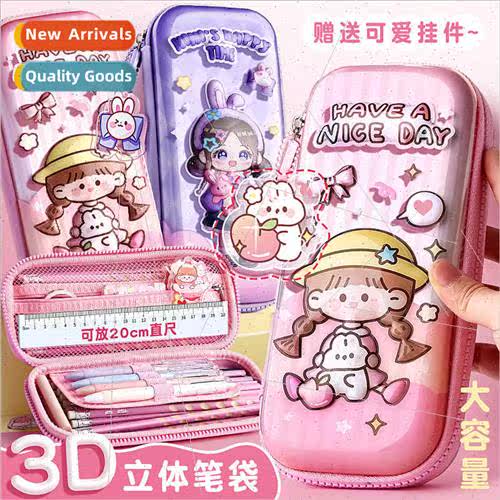 Girls pencil bag large capacy pencil case high color pencil