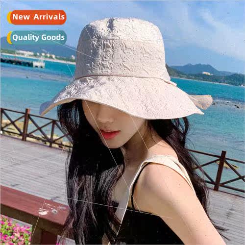 2023 Korean  new spring fall hat female flowers bow fisherma