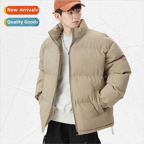 Men 2023 winter new stand-up collar cotton jacket men loose