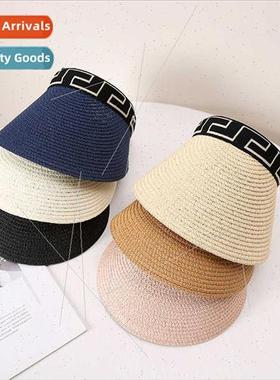 Summer new straw hollow top sunscreen sun hat Korean  a hund