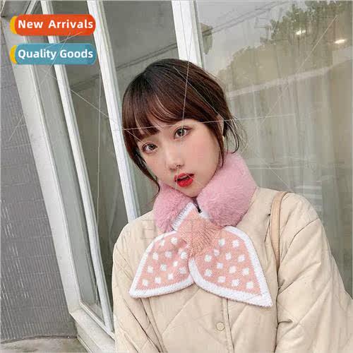 Korean  fall winter imation otter rabb hair neck scarf scarf