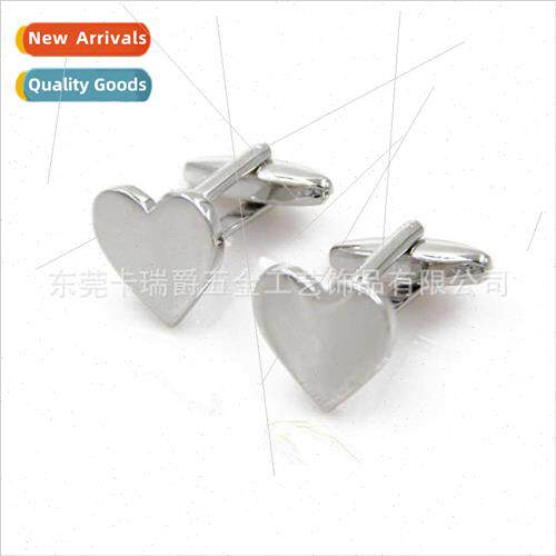 Cufflinks new glossy heart cufflinks cufflinks can laser LOG