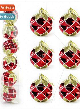 Bucket Painted Christmas Balls Set 6cm6PCS Plastic Electropl