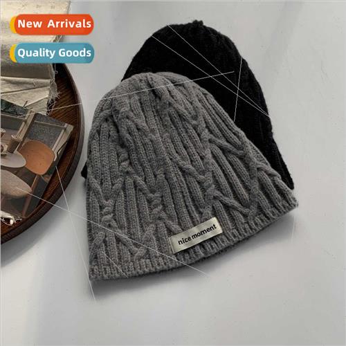 2023 Korean  new fall winter knted cap female soft warm show