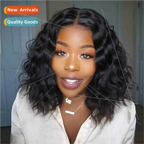 New wig Europe women medium corn hot short hair water wave p