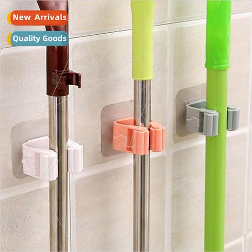 No punch mop hangers bathroom wall mounted mop hooks bathroo