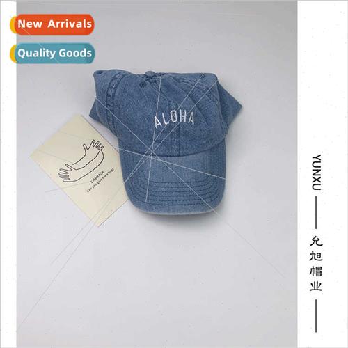 Washed blue cowboy hat male female nd ins personaly niche du