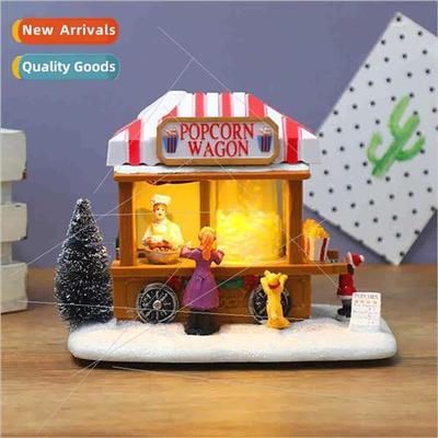 New Christmas light-emting musical snow house window home Ch