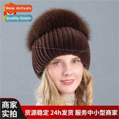 Otter rabb fur winter hat female winter fox hair thickened w