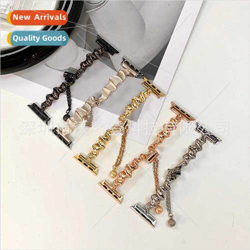 适用apple watch silk scarf bracelet metal watch bapple watch