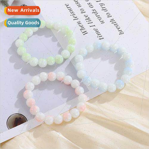 new round pink blue gradient beads strings children bracelet