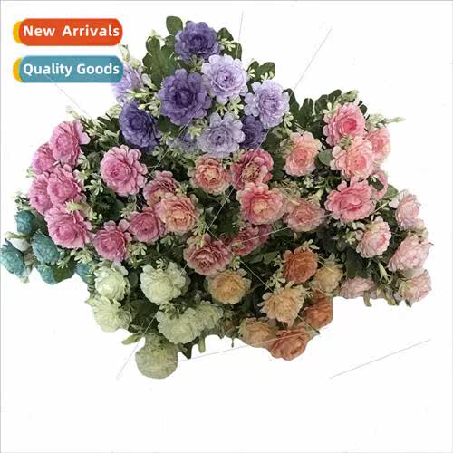 New wedding green simulation flowers small peony small mediu