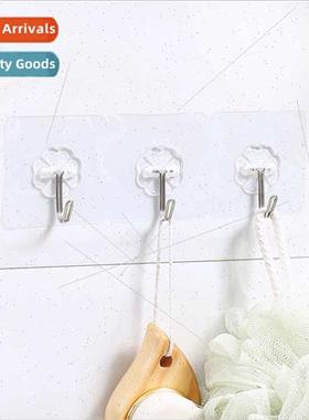 Transparent no-hole hooks适用home use without traces behind