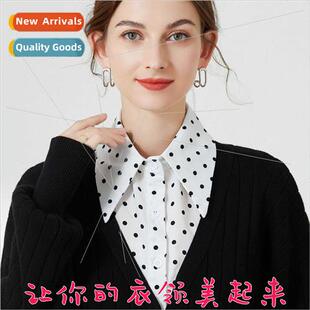 Whe polka dot false collar children fake collar sweater shir