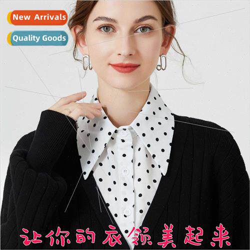 Whe polka dot false collar children fake collar sweater shir