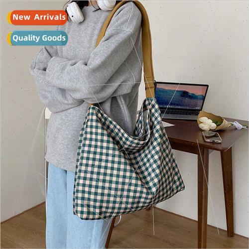 ins Japan plaid simple shoulder bag new casual hundred handb