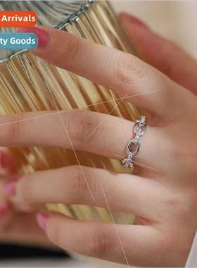 Fashion Minimalist Microset Hip Hop Cuban Chain Fashion Ring