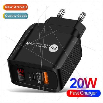20WPD + QC digital display fast charger dual-port display 适