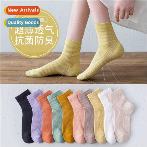 Socks female summer thin nd spring autumn mid-calf anti-odor