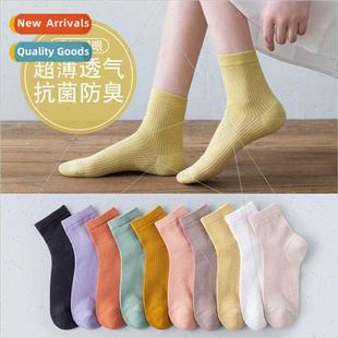 autumn odor summer anti calf mid spring thin female Socks