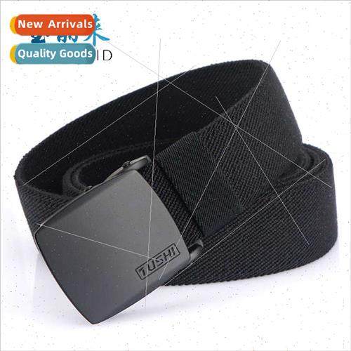 New casual canvas men belt versatile jeans elastic pure cott