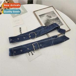 waist seal pin Women belt denim wide tie buckle