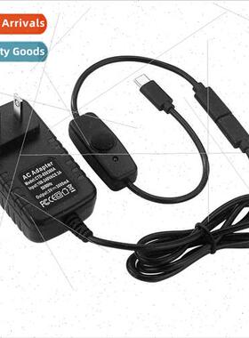 Raspberry Pi 4B Type-C connector power wh swch adapter cable