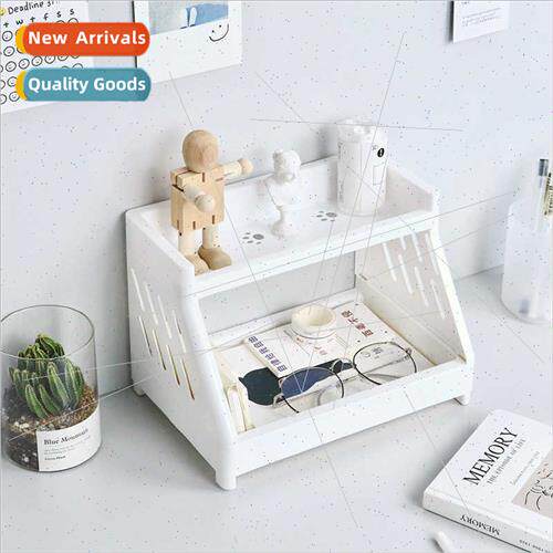 Two hollow plastic shelf desktop kchen organizer bathroom do