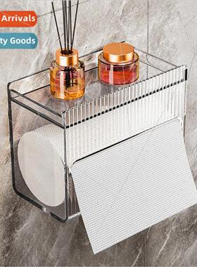 Acrylic paper towel box bathroom waterproof wall-mounted hol