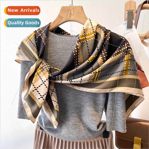 Korean  new spring fall fashion twill 90 large square scarf