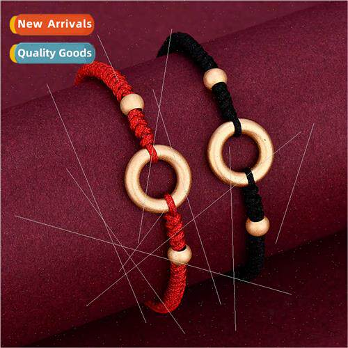 Ancient gold peace buckle trans beads concentric circles dia