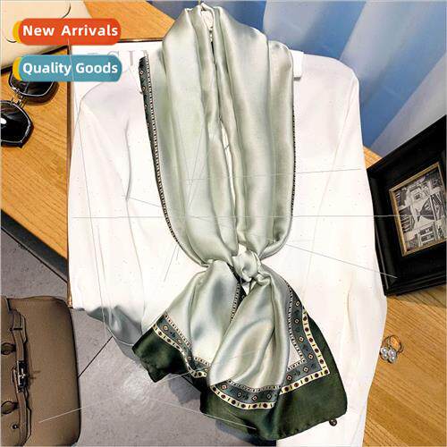 2021 new Korean  imation silk fashion floral silk scarf earl
