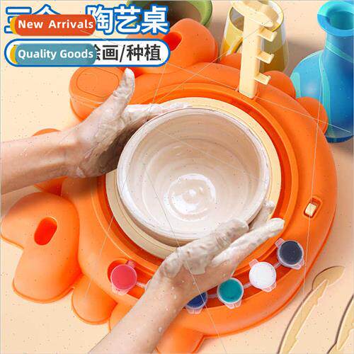 Children clay machine motorized turntable no-fire no-bake cl
