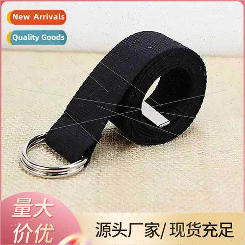 Nylon canvas belt Korea versatile double ring buckle men wom