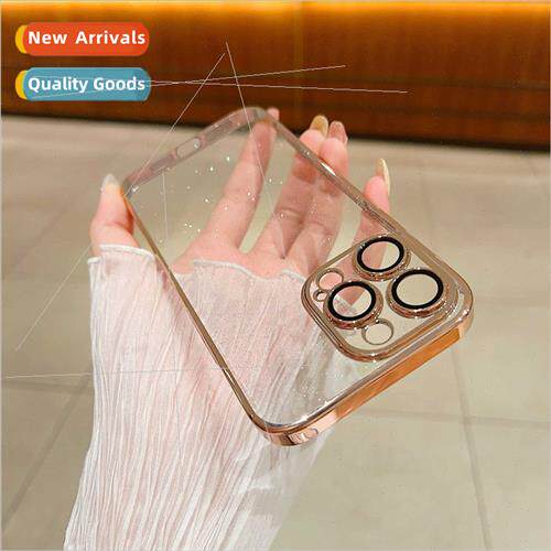 适用Apple 15promax mirror guard glitter plating PC phone cas