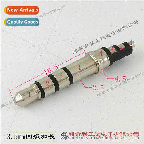 Extended 3.5mm Headphone Plug 4.5 Plate DC3.5 Four Pole Plug