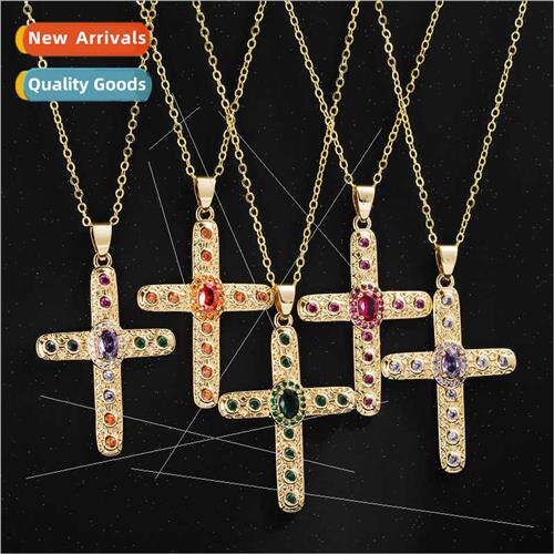 Europe Necklace Creative Fashion Copper plated gold micro-se