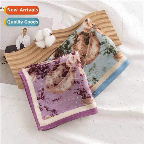 Personalized wind tide small square scarf plant floral patte