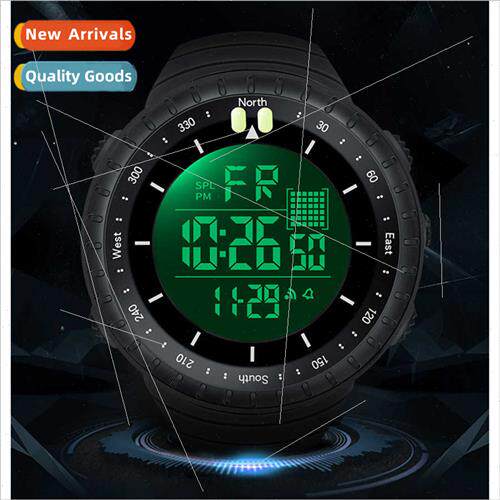Men sports electronic watch acrylic mirror outdoor multifunc