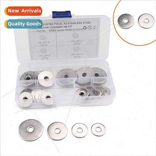 Box 40-Stainless Steel Washers 8 sizes metal fastening flat