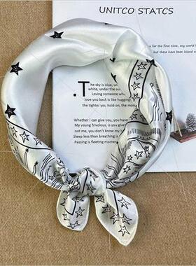 Chinese black whe silk square scarf silk scarf women summer